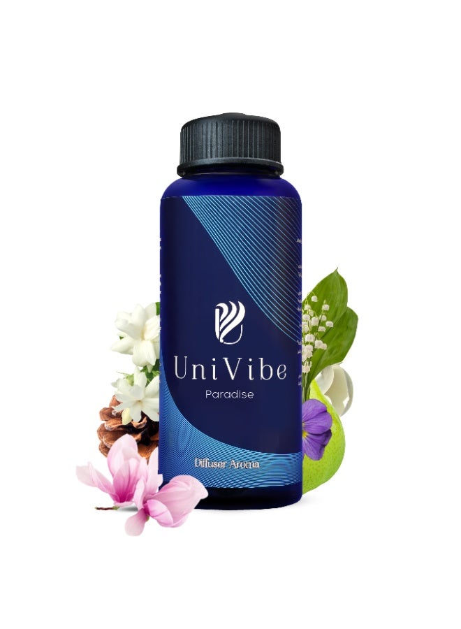 Univibe دفيوزر أرومـا – Paradise | زيت أروماثيرابي زهري | ماغنوليا، ياسمين، كمثرى، تيوبروز و أرز | عطر منعش للمنازل والمكاتب والسبا - Image 1
