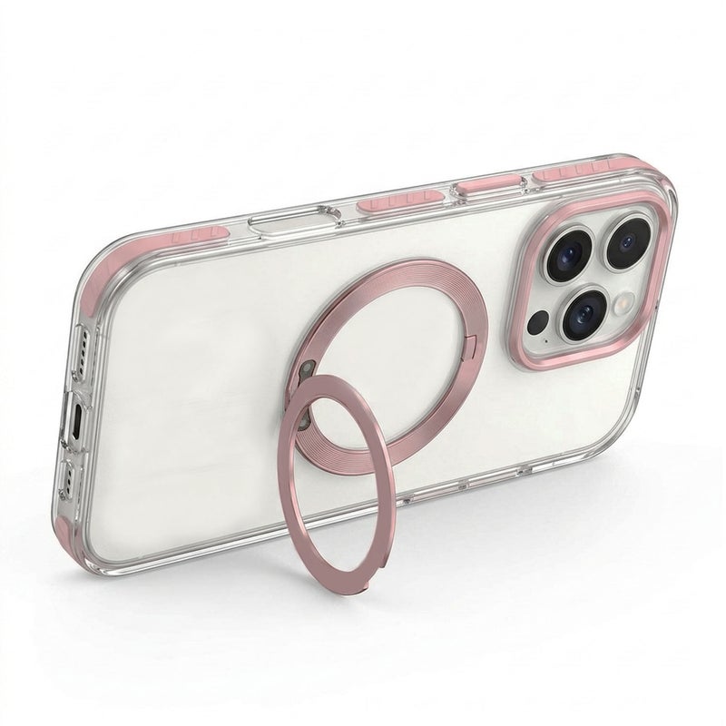 Big Window White Clear Case | 360° Kickstand + MagSafe Charging For iPhone Series - Image 3