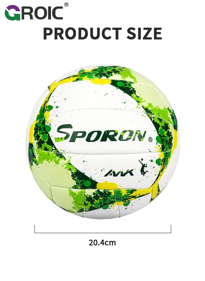 GROIC Volleyball Official Size 5, Volleyball Kit, Volleyballs, Soft Volleyball Beach Volleyball Pool Volleyball for Indoor Outdoor Beach, Training Equipment Volleyball Training, Competition, Gym  - Image 1