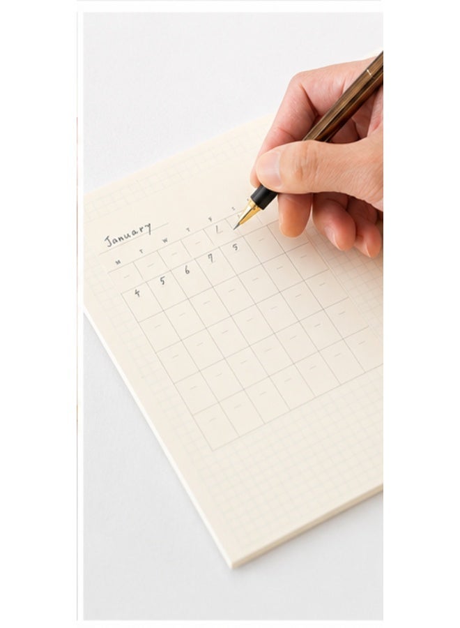 MIDORI MD Undated Monthly Diary Stickers 84794006, approx. 138 x 95 mm, 16 stickers, Cream / Pastel, MD Paper, 16-piece pad for custom planners - Image 5