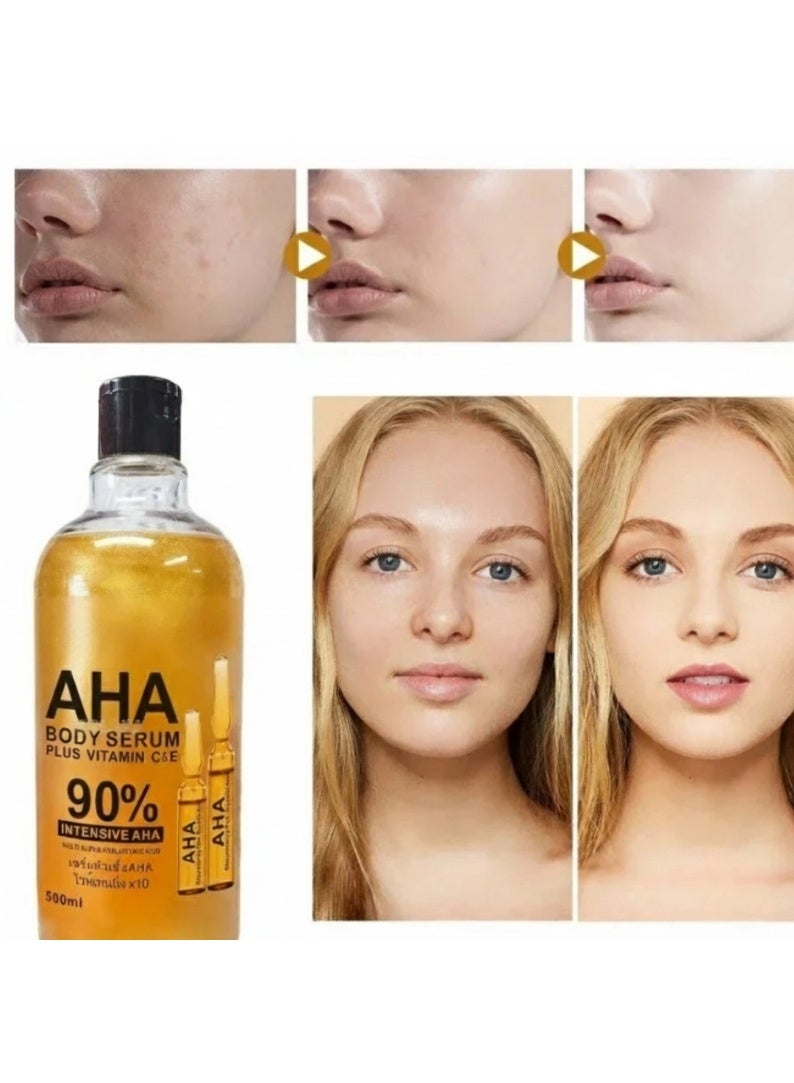 آها سيروم الوجه والجسم 90% أحماض ألفا هيدروكسي المكثفة لترطيب أعمق ومكافحة الشيخوخة ,بالإضافة إلى فيتامين سي & إي 500 مل . - Image 4