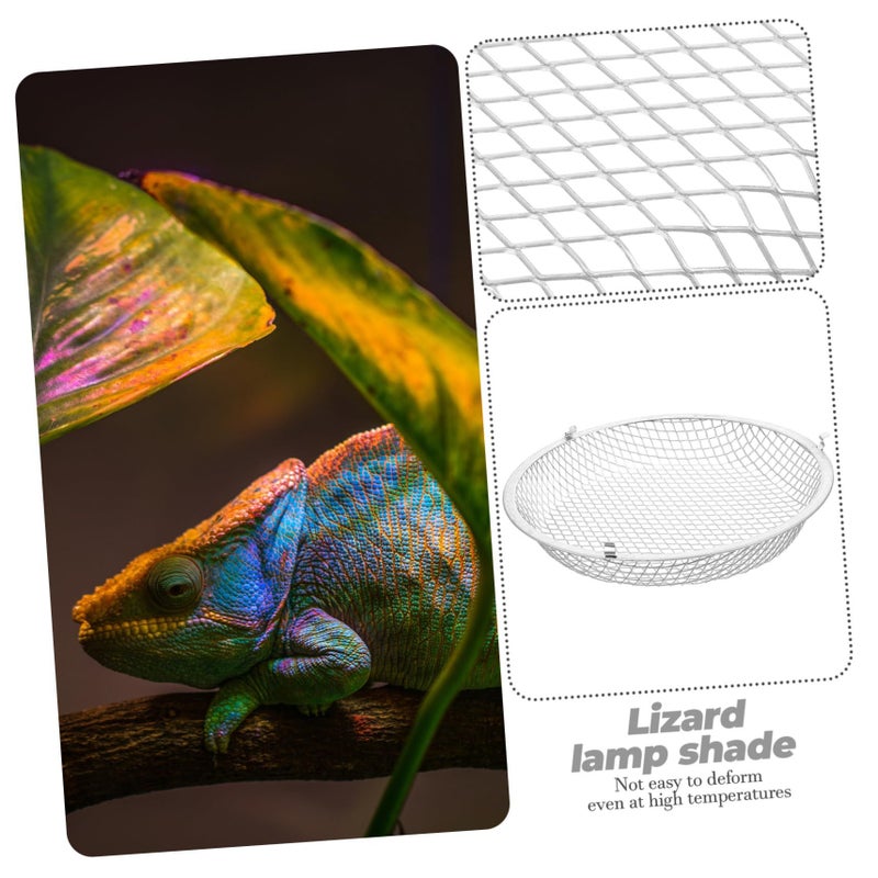 Reptile Heat Lamp Mesh Cover Scald Protection Shade Durable Easy To Install For Heating Lamps Lizard Boxes Tanks Metal Silver - Image 5