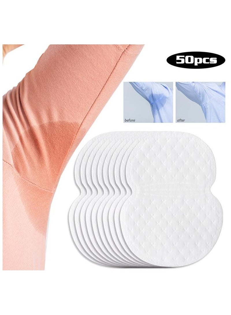 Generic Underarm Sweat Pads for Women and Men Fight Hyperhidrosis [50 Pack], Armpit Sweat Pads Comfortable Unflavored, Non Visible, Extra Adhesive, Disposable, Sweat Free Armpit Protection  - Image 1