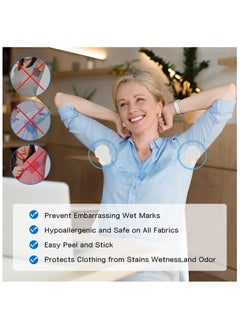Generic Underarm Sweat Pads for Women and Men Fight Hyperhidrosis [50 Pack], Armpit Sweat Pads Comfortable Unflavored, Non Visible, Extra Adhesive, Disposable, Sweat Free Armpit Protection  - Image 5
