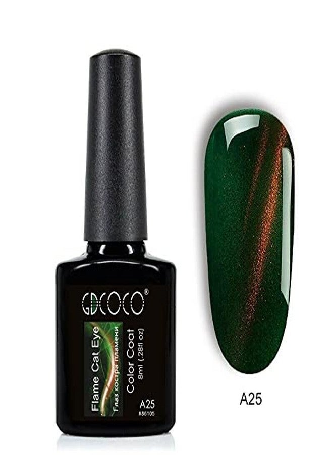GDCOCO 3D Cat Eye Gel Newest Flame Red Color Nail Gel Polish Soak off UV LED Gel Varnish Glitter Magnet DIY Gel Lacquer (GD-8ml-A25) - Image 2