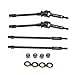 RampCrab Steel Universal Joint Drive Shaft for SCX24 AX24 124 RC Crawler Car Stock Axle Length 1 Pair Front Rear Axle CVD Shafts Upgrades Parts for SCX24 Bronco Deadbolt JLU Gladiator C10 - Image 2
