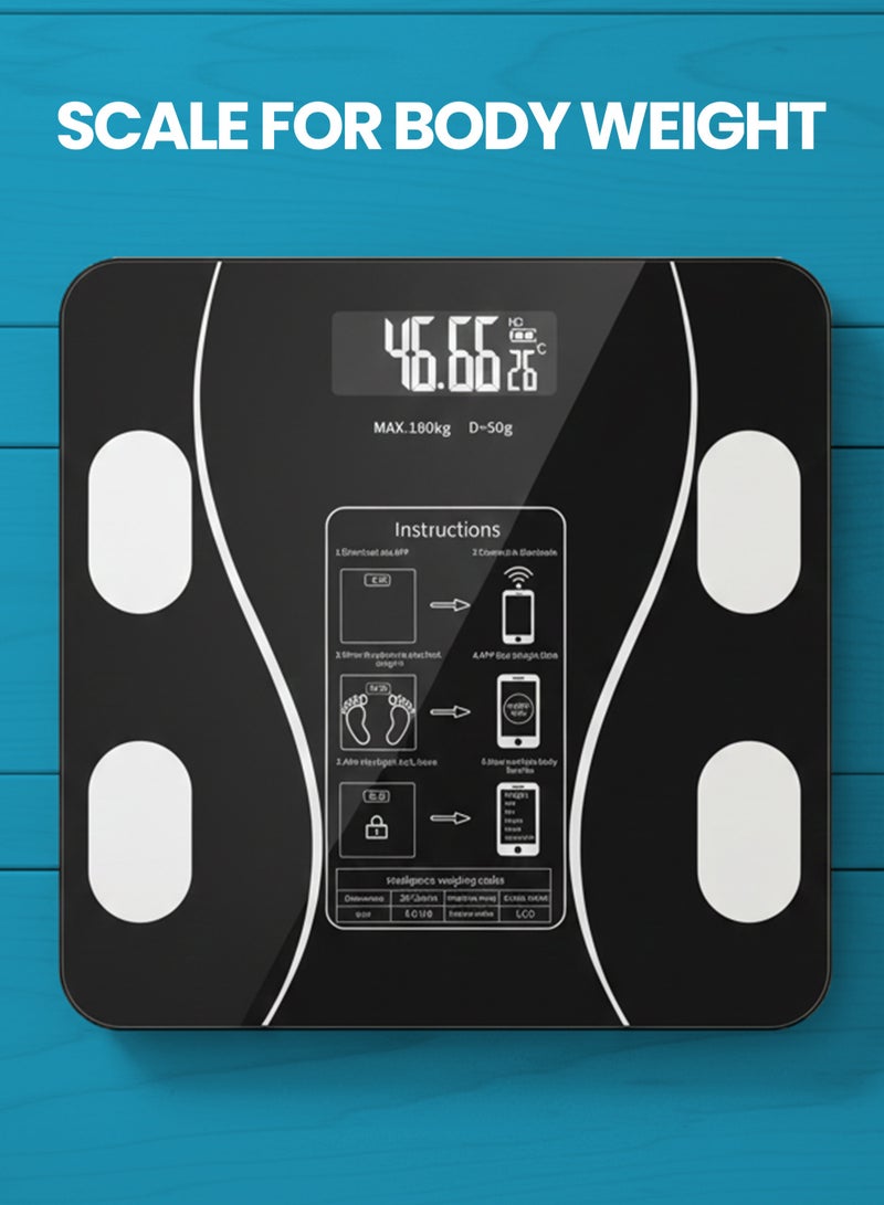 NextWave Smart Scale for Body Weight | Digital Bathroom Weighing Scale with App | Measures BMI, Weight, Fat %, Muscle Mass | Step-On Technology | Max 180kg / 400 lbs - Image 1