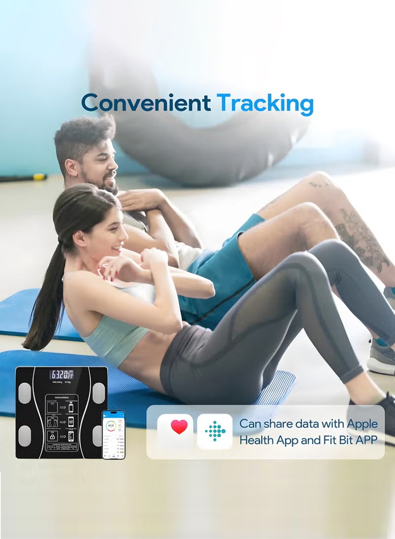 NextWave Smart Scale for Body Weight | Digital Bathroom Weighing Scale with App | Measures BMI, Weight, Fat %, Muscle Mass | Step-On Technology | Max 180kg / 400 lbs - Image 3