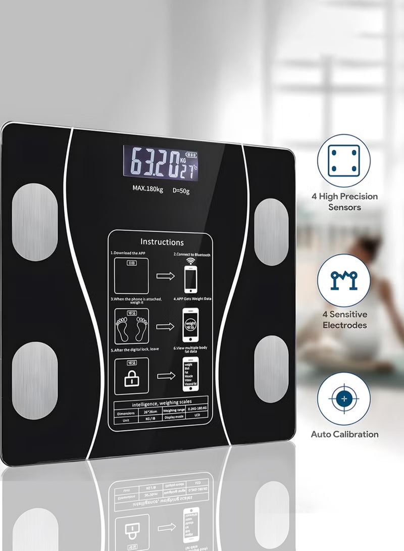 NextWave Smart Scale for Body Weight | Digital Bathroom Weighing Scale with App | Measures BMI, Weight, Fat %, Muscle Mass | Step-On Technology | Max 180kg / 400 lbs - Image 5