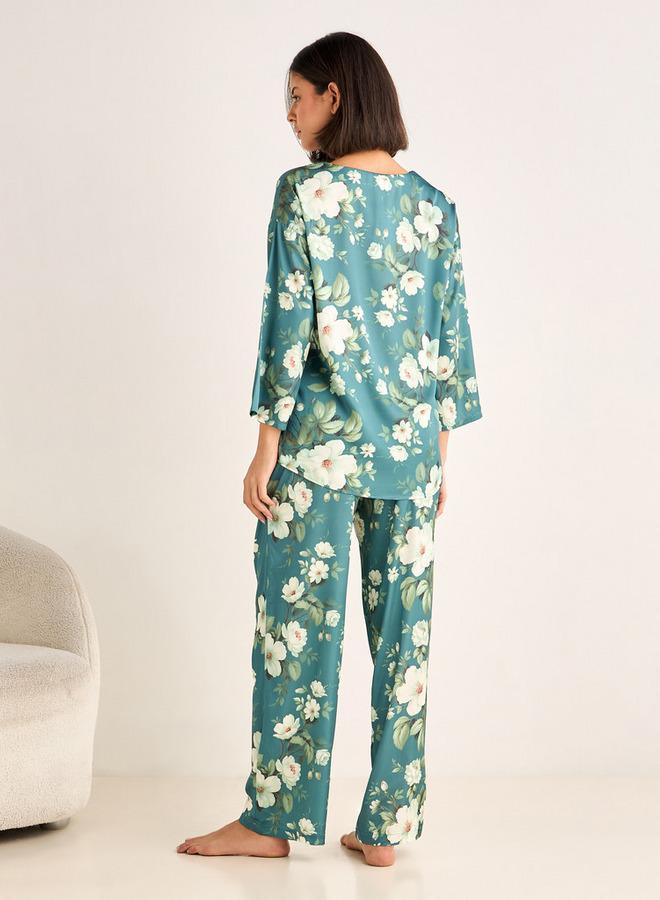 Splash FAV Pyjama Set V neck Top & Trousers - Image 4