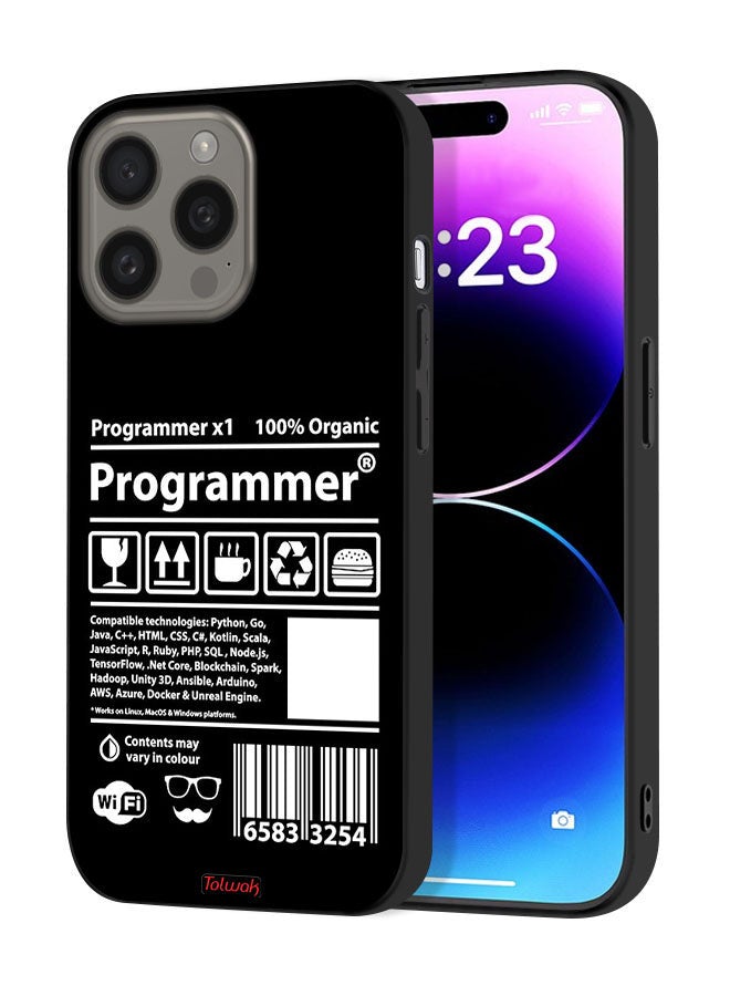 Tolwak Apple iPhone 15 Pro Protective Case Cover Programmer Sticker - Image 1