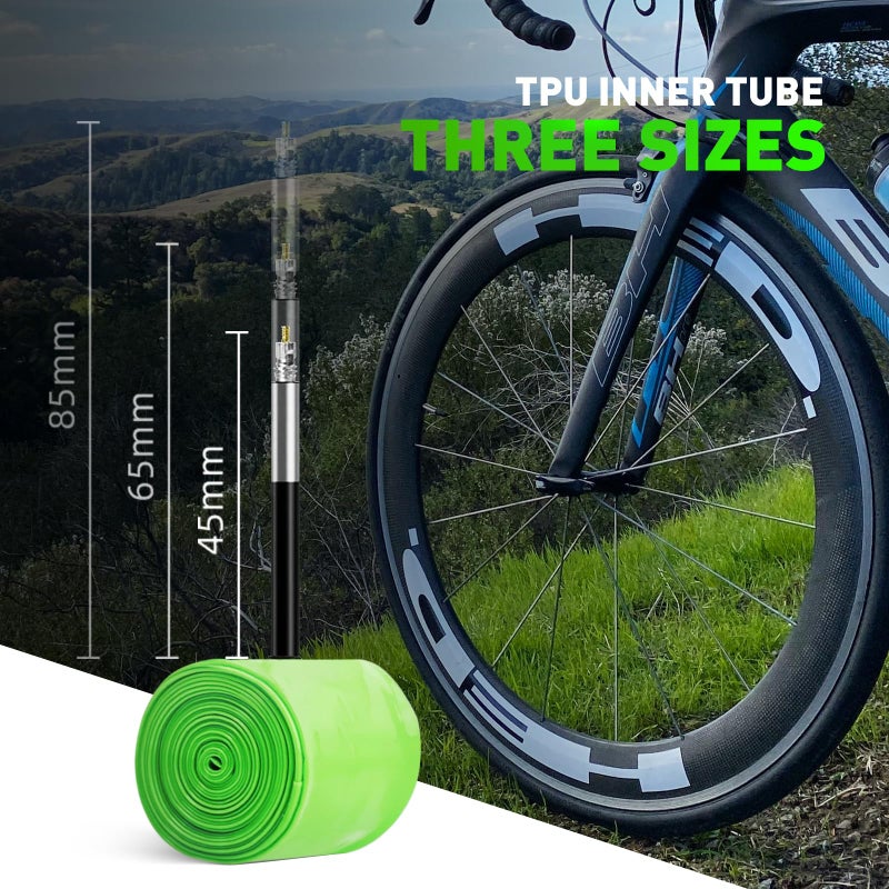 Cyclami 2 Pack TPU Inner Tube 700C x 32C-47C Gravel & 29'' MTB for ALLRoad & Gravel Bike Tire Upgraded Durability Bicycle Tube 45MM Length of Presta Valve Lightweight - Image 5