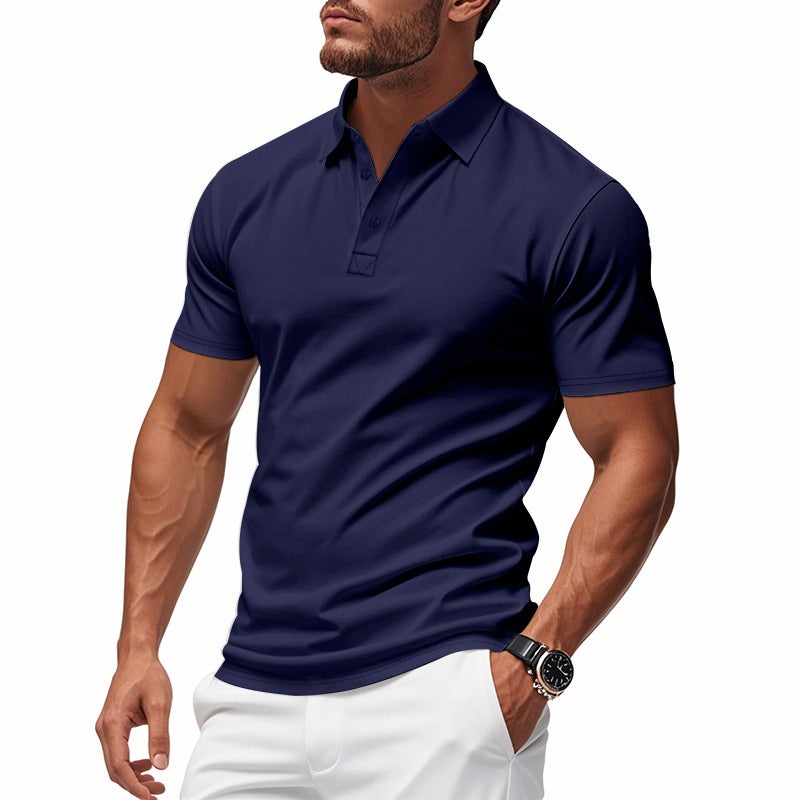 Men's Quick-Dry Polo Shirt Short Sleeve Golf Casual Breathable Turn-Down Collar - Image 2