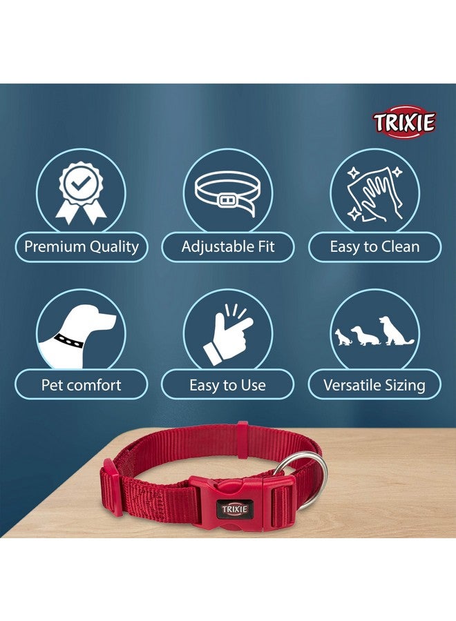 تريكسي حزام طوق للكلاب عالي الجودة، تصميم أنيق، شريط شبكي قابل للتعديل، تخفيف الضغط، مع موصل مقود، طوق رقبة للكلاب، 35-55 سم/20 مم، مقاس كبير، أحمر (عبوة من قطعتين) - Image 3