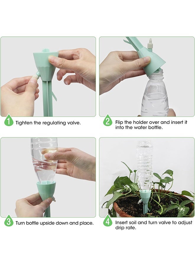 JS 5 PCS New Upgraded Plant Self Watering Spikes, Adjustable Plant Watering Devices with Slow Release Control Switch Water Dripper, Watering Planter Insert, Automatic Plant Waterer for Vacations (Pink) - Image 5