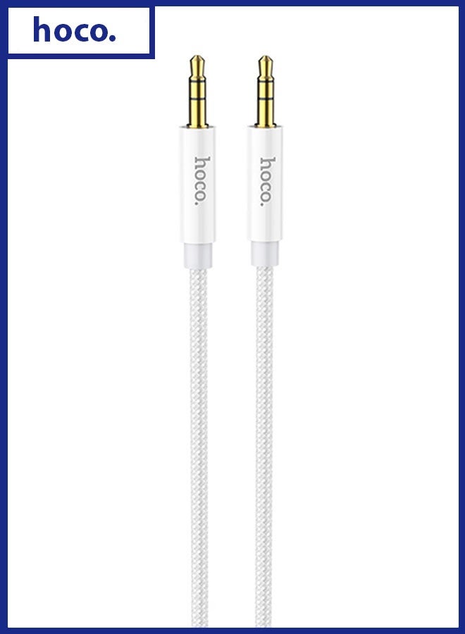 hoco. UPA19 Cable 3.5mm to 3.5mm audio AUX(L=2M, Silver)  - Image 1