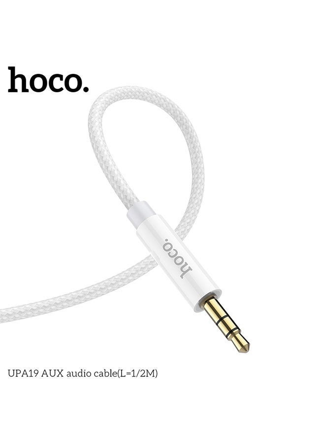 hoco. UPA19 Cable 3.5mm to 3.5mm audio AUX(L=2M, Silver)  - Image 3