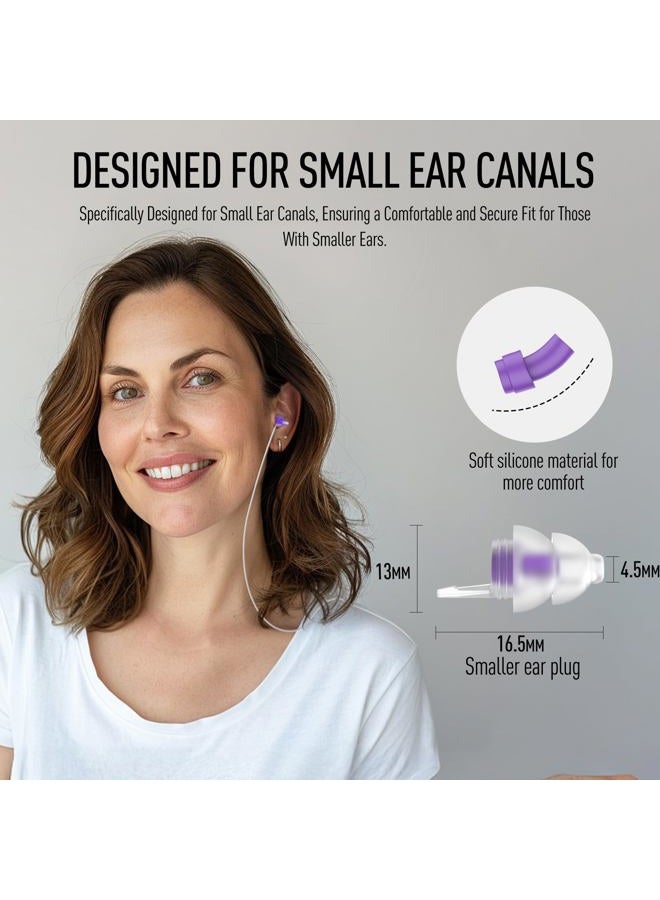 Hearprotek Sleeping Ear Plugs, 2 Pairs Ear Plugs (32db & 30db) Ultra Soft Noise Reduction and Hearing Protection earplugs for Side Sleepers, snoring, Travel, Working, Safety (Purple) - Image 4