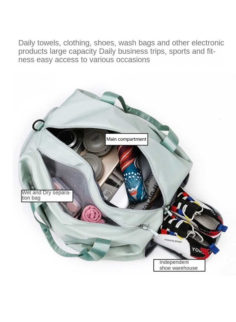 Excefore Duffle Bag Gym Bag for Women Separate Shoes Compartment Yoga Bag Wet and Dry Separation Beach Bag  - Image 3