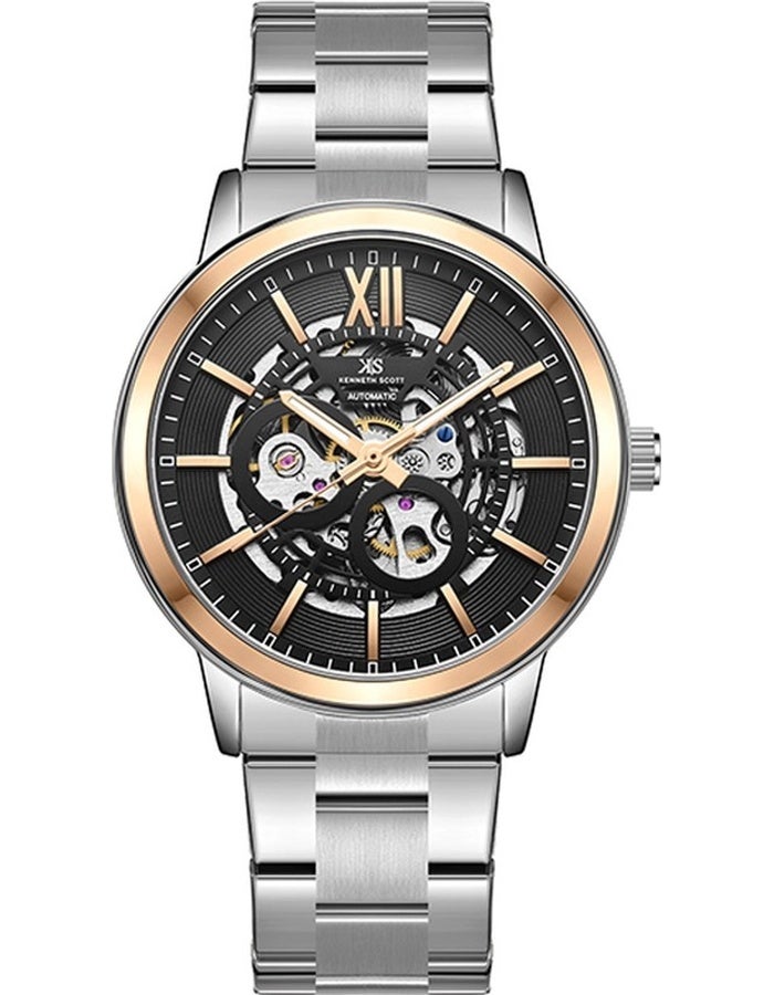 KENNETH SCOTT Men's Stainless Steel Automatic  Watch K24324-KBSN - 43.5 mm  - Image 1