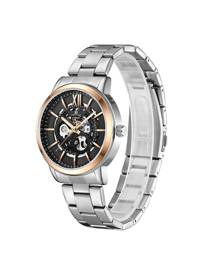 KENNETH SCOTT Men's Stainless Steel Automatic  Watch K24324-KBSN - 43.5 mm  - Image 3