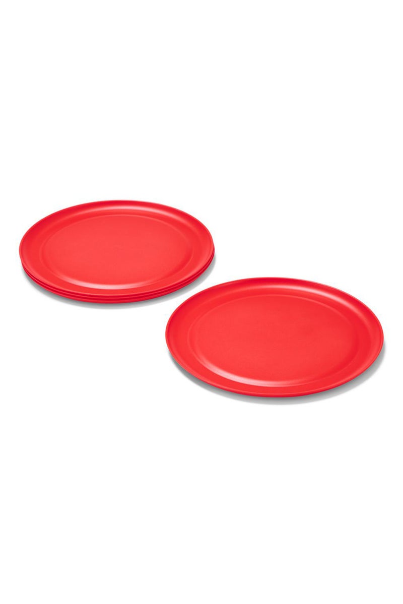 Tchibo 4 قطع أطباق نزهة، أحمر - Image 3