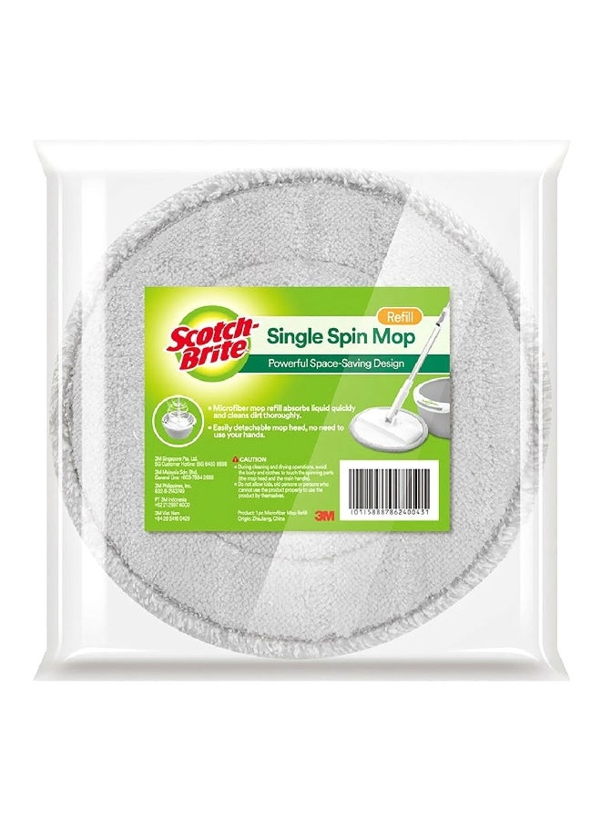 Scotch  Single Bucket Microfiber Spin Mop Refill for Floor Cleaning Grey 2.5 x 2.6 cm XA006515689