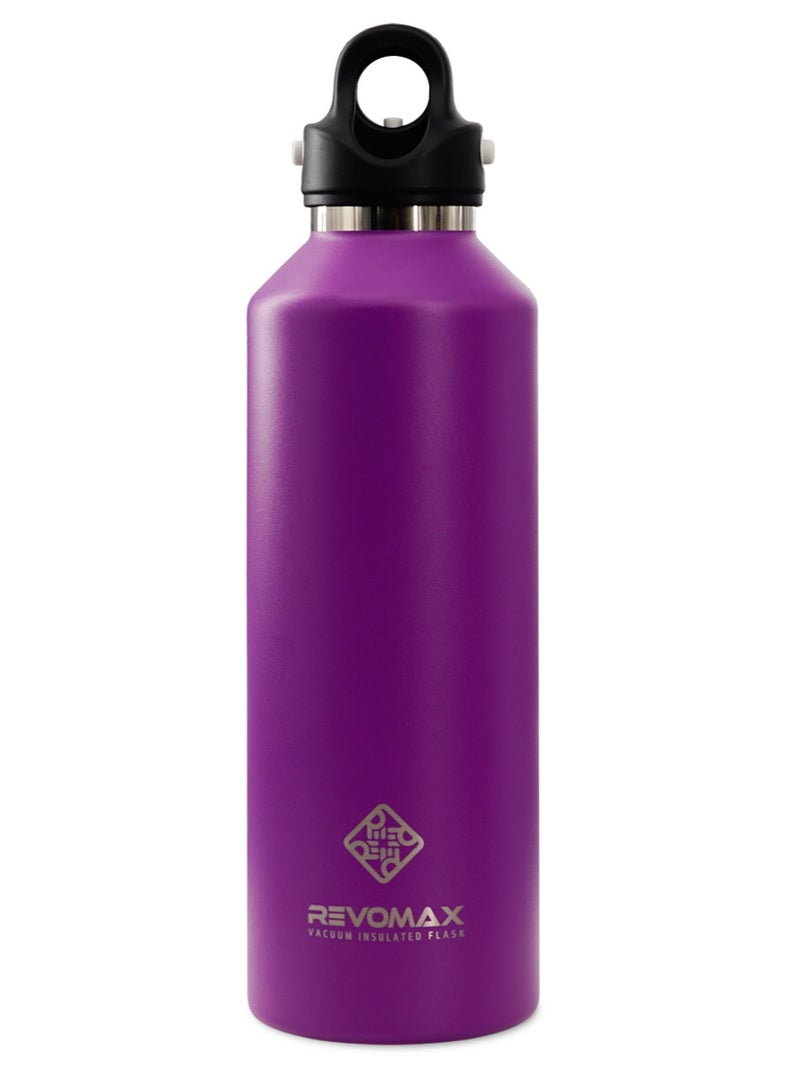 RevoMax REVOMAX Vacuum Insulated Flask with Twist FREE Cap,32oz/950ml.Lilac Purple - Image 1