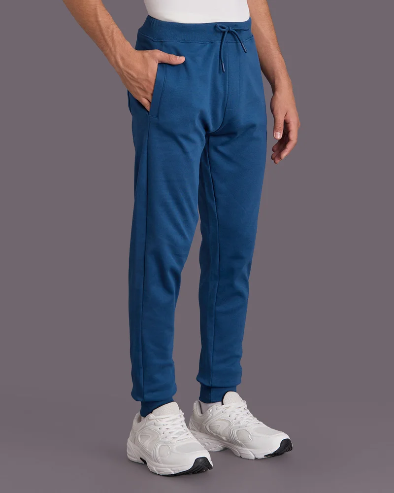 REDTAG Senior Boys Blue Plain Active Pants
