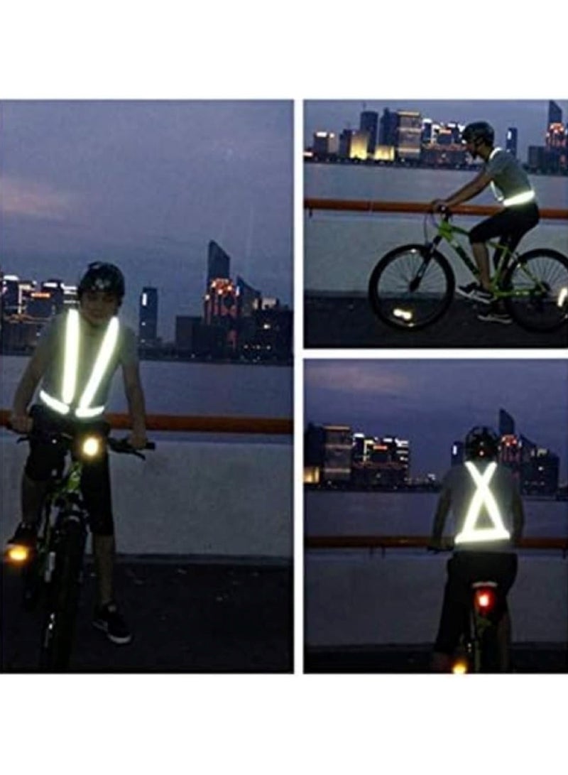 Generic High-Visibility Reflective Safety Belt & Jacket Set Yellow  - Image 2