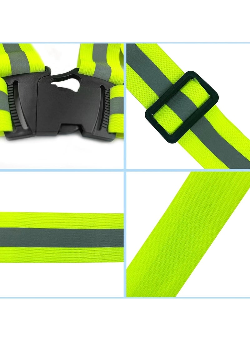 Generic High-Visibility Reflective Safety Belt & Jacket Set Yellow  - Image 5
