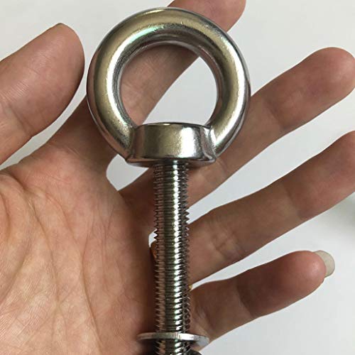 AIVOOF Shoulder Eye Bolt, 2 Pack M10 Stainless Steel Shoulder Eye Bolts 2.75" Eye Bolts Heavy Duty EyeBolts Screws in Eye Hooks with Washer and Nuts Muti-Function for Indoor Outdoor, Thread 70mm - Image 5