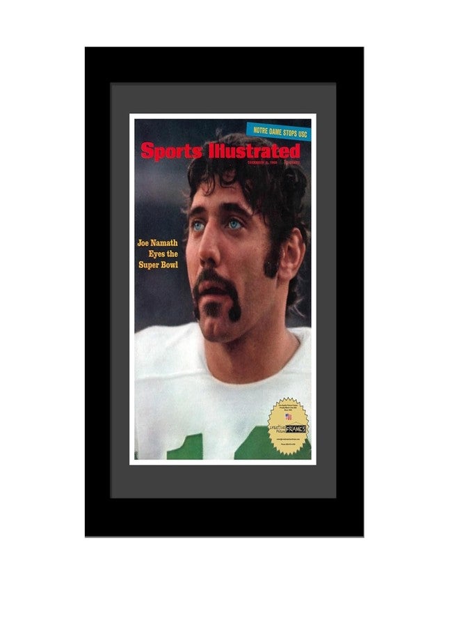 Creative Picture Frames 8.25" x 11" Sports Illustrated Magazine Display Frame, Suitable for Up to 1970 Collector's Edition Sports Magazines with Wall Mount & Easel, Black Mat, 1 Count - Image 1