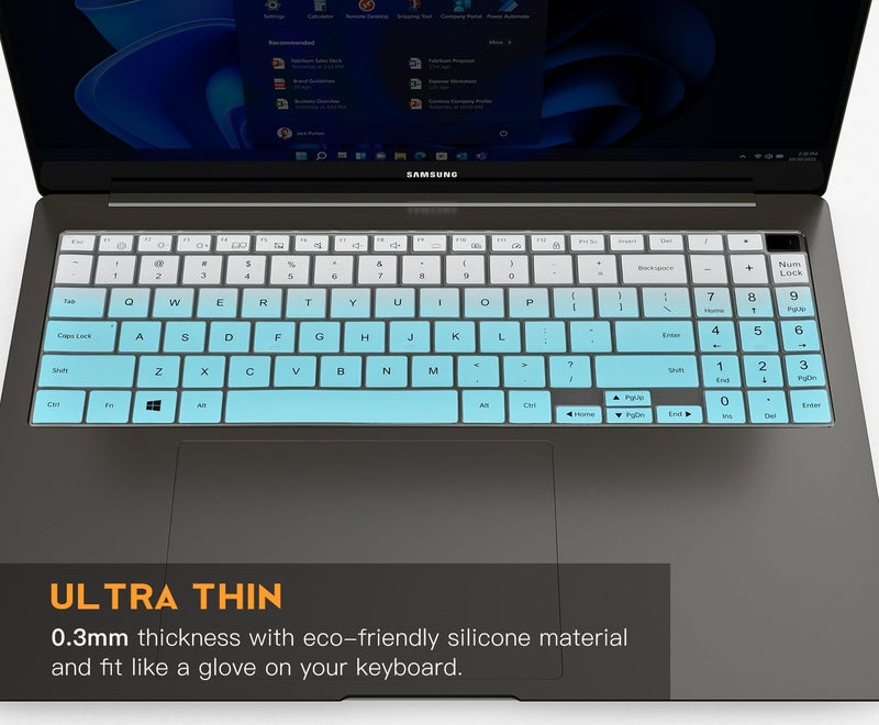 CaseBuy Keyboard Cover for 2025 2024 2023 Samsung Galaxy Book 5 4 3 360/Pro 360 15.6" &16", NP960XFG NP964XFG NP754XFG NP950XED NP950QDB Keyboard Protector -Ombre Mint - Image 4