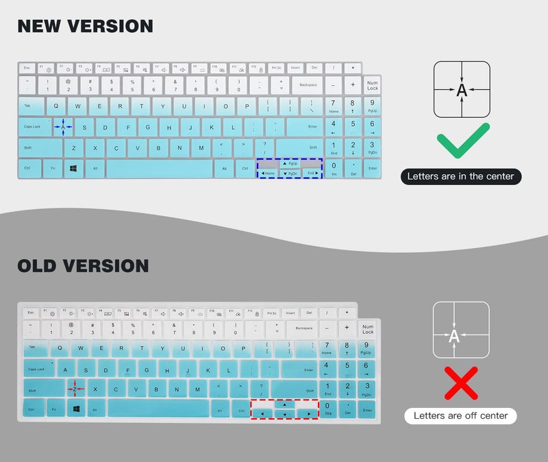 CaseBuy Keyboard Cover for 2025 2024 2023 Samsung Galaxy Book 5 4 3 360/Pro 360 15.6" &16", NP960XFG NP964XFG NP754XFG NP950XED NP950QDB Keyboard Protector -Ombre Mint - Image 3