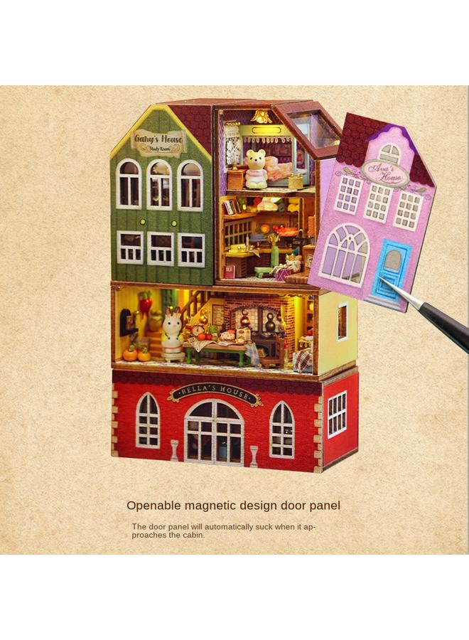 Bluejw Zhiqu House Diy Cabin QH Series Building Blocks Small Town Hand Assembled Single And Assembled Mini Toy Model - Image 4