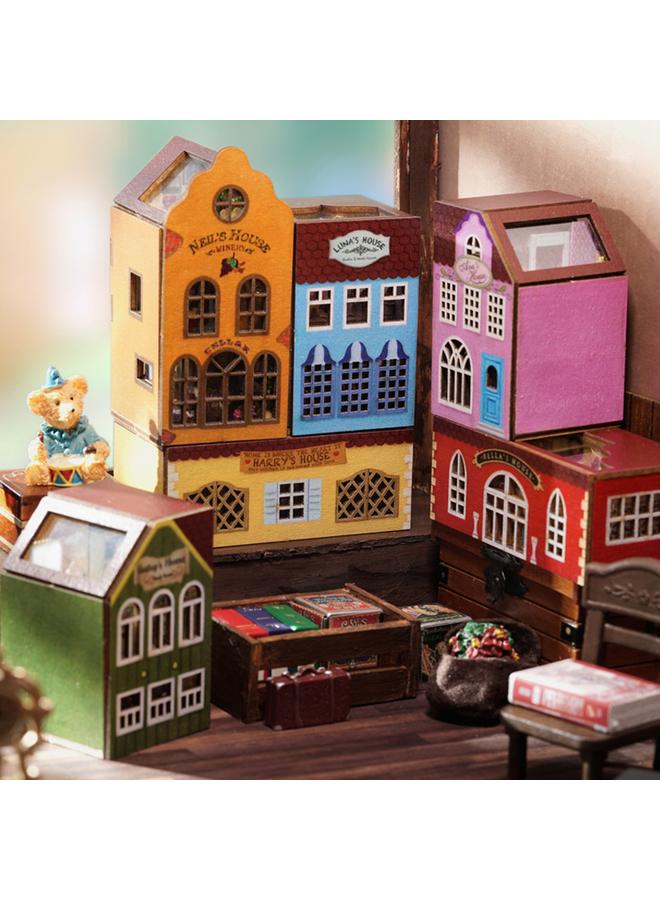 Bluejw Zhiqu House Diy Cabin QH Series Building Blocks Small Town Hand Assembled Single And Assembled Mini Toy Model - Image 2