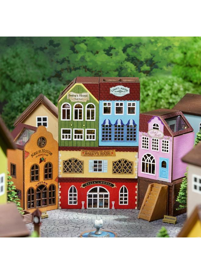 Bluejw Zhiqu House Diy Cabin QH Series Building Blocks Small Town Hand Assembled Single And Assembled Mini Toy Model - Image 5