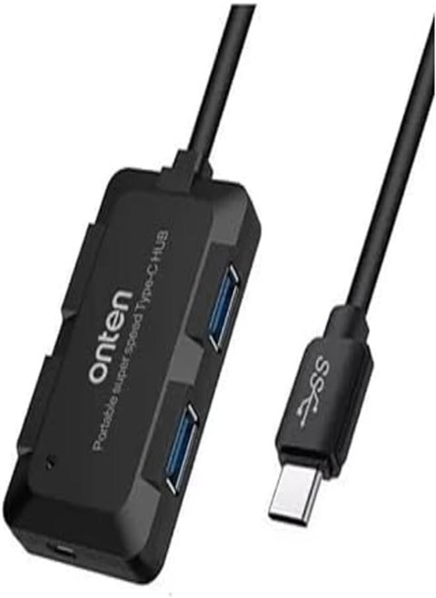 ONTEN USB C HUB 4 Ports USB 3.0 With Power input For Mac,PC and Phone