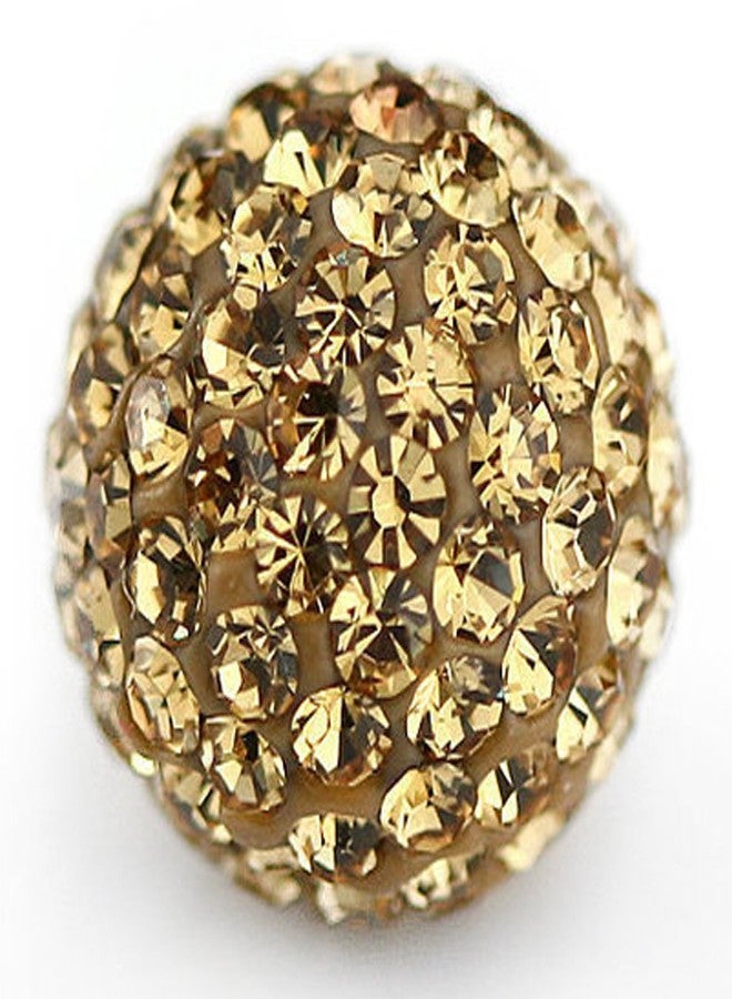 روبيكا خرز طيني على شكل كرة ديسكو مرصع بالكريستال التشيكي من روبيكا يناسب مجوهرات شامبالا (20 قطعة، 10 مم، لون كولورادو فاتح) - Image 1