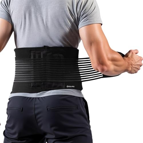 Solpro TorsoFit Waist Support for Men & Women | Joint Stabiliser for All Sports, Gym & Rehab Workouts | Joint Pain Relief for Active Lifestyle Injury Recovery & Arthritis (Black) - Image 1