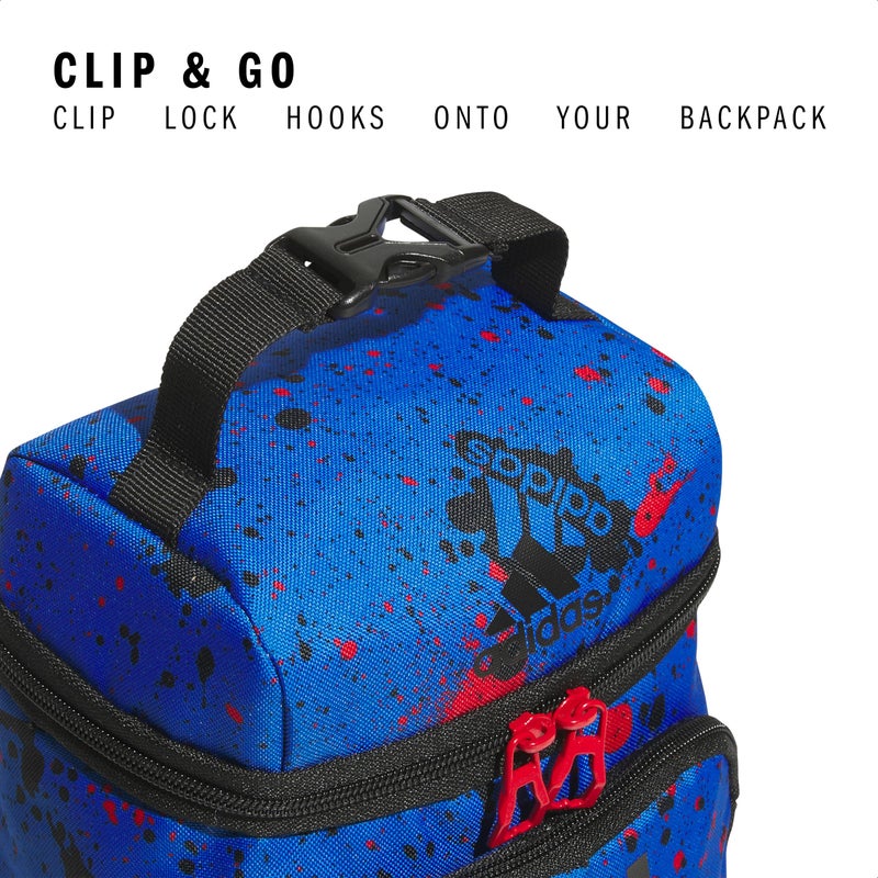 adidas Excel Insulated Lunch Bag, Cooler with Zipper, Pocket for Ice Pack, and Clip, Temperature Control Insulation - Image 3