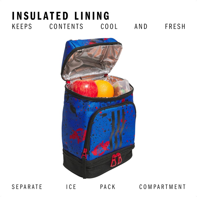 adidas Excel Insulated Lunch Bag, Cooler with Zipper, Pocket for Ice Pack, and Clip, Temperature Control Insulation - Image 2