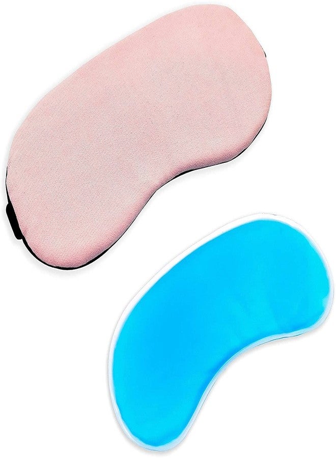 NEEV ENTERPRISE (PACK OF 2) Eye Mask For Sleeping Men Women With Cooling Gel For Night Deep Sleep, Dark Circles, Puffy Eye's, Dry Eyes And Eye Fatigue (PINK) - Image 2
