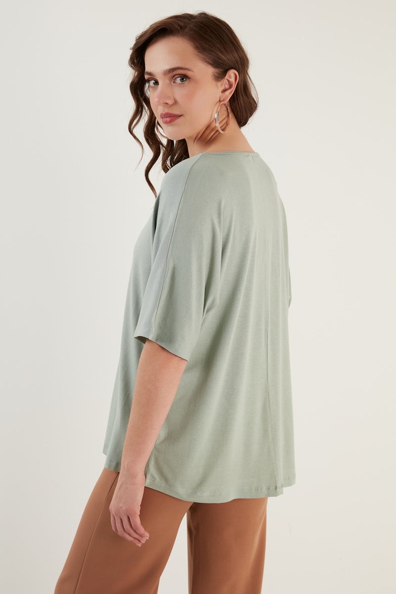 Lela Crew Neck Oversize Blouse Women's Blouse 5864528  - Image 2