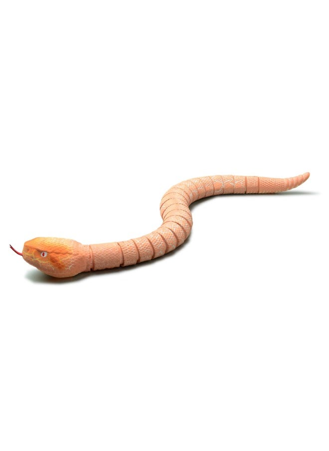 Strange Trick Toy Electric Remote Control Infrared Frequency Simulation Rattlesnake Cobra Remote Control Snake Walking-Color:9909 Orange 279G  - Image 1