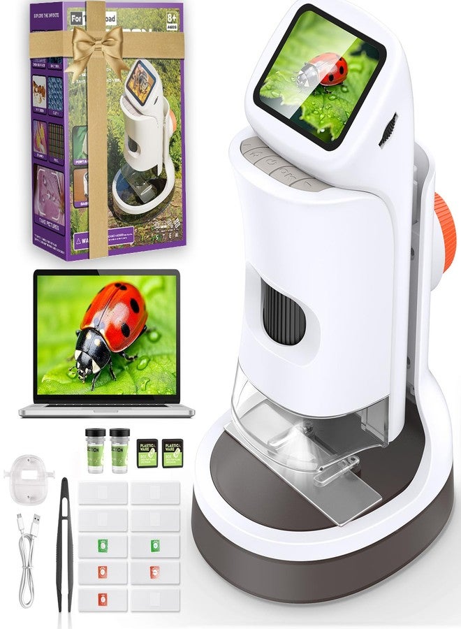 Uarzt 1000X Kids Microscope Handheld with Bug Portable Containers - Digital Microscope for Kids 8-12, STEM Toys Educational Science Kits for Kids 5-7, Ideal Birthday for Boys, Girls 2025 - Image 1