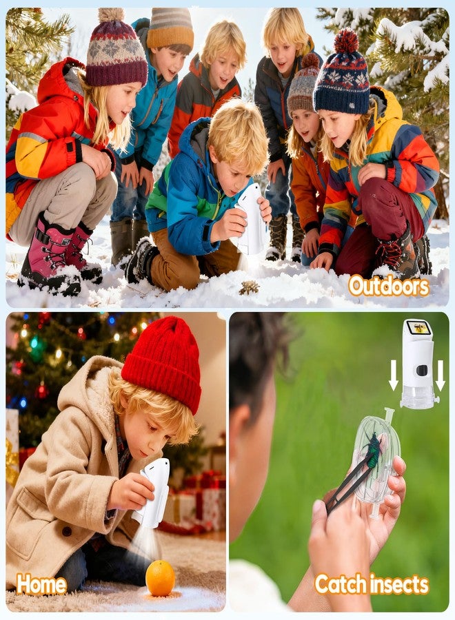 Uarzt 1000X Kids Microscope Handheld with Bug Portable Containers - Digital Microscope for Kids 8-12, STEM Toys Educational Science Kits for Kids 5-7, Ideal Birthday for Boys, Girls 2025 - Image 5