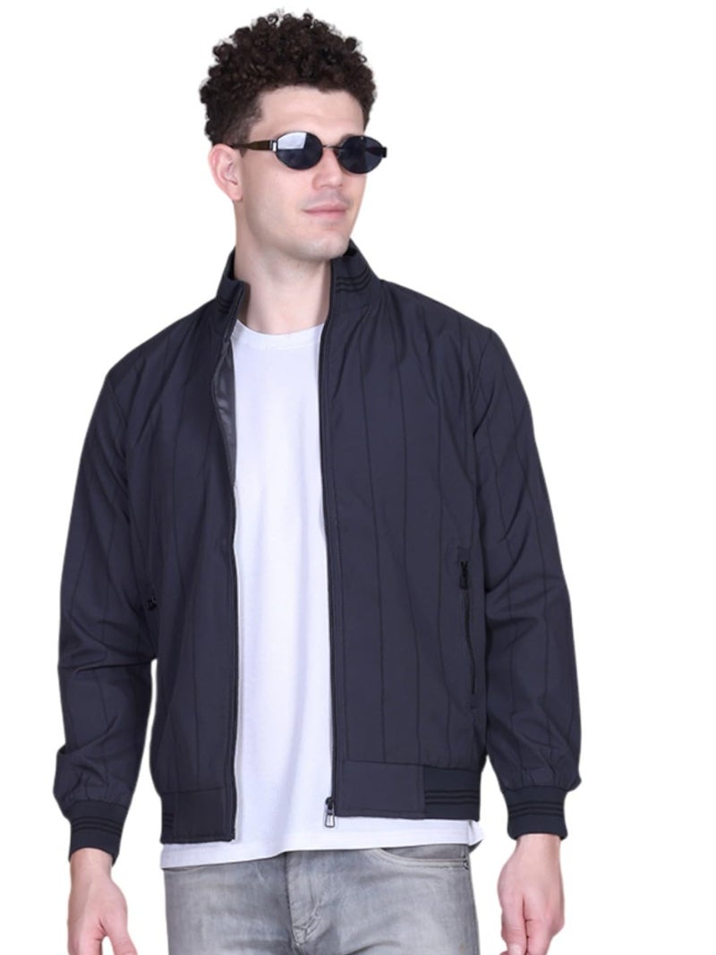 FYLTR Men's Jacket | Regular Fit | Stylish Winter Jacket with Zipper | Navy | XL - Image 1