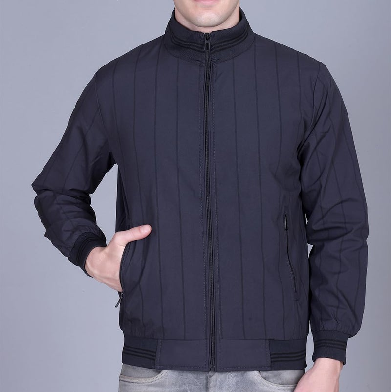 FYLTR Men's Jacket | Regular Fit | Stylish Winter Jacket with Zipper | Navy | XL - Image 2